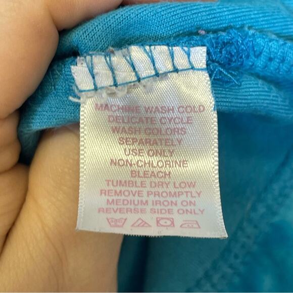 Woman Within, Aqua Blue Velvety Long Sleeve Shirt. Size 1X. Excellent condition! - Picture 4 of 5